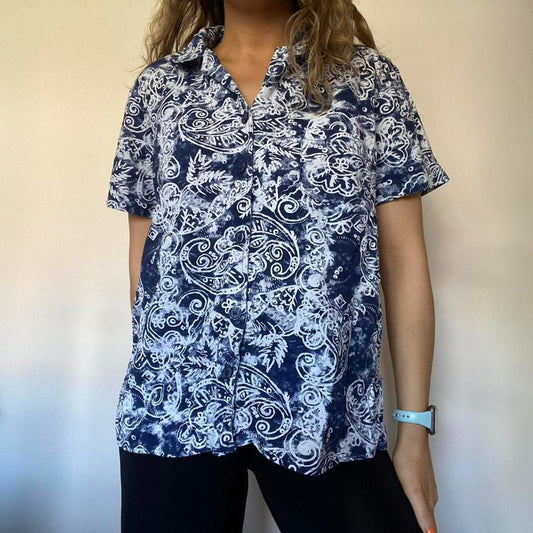 100% cotton navy shirt L