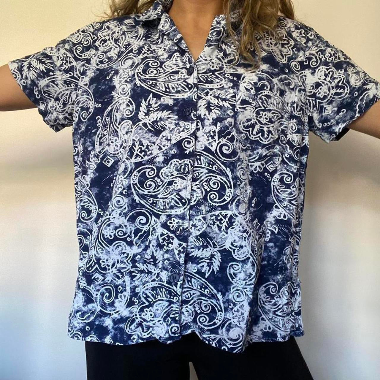 100% cotton navy shirt L