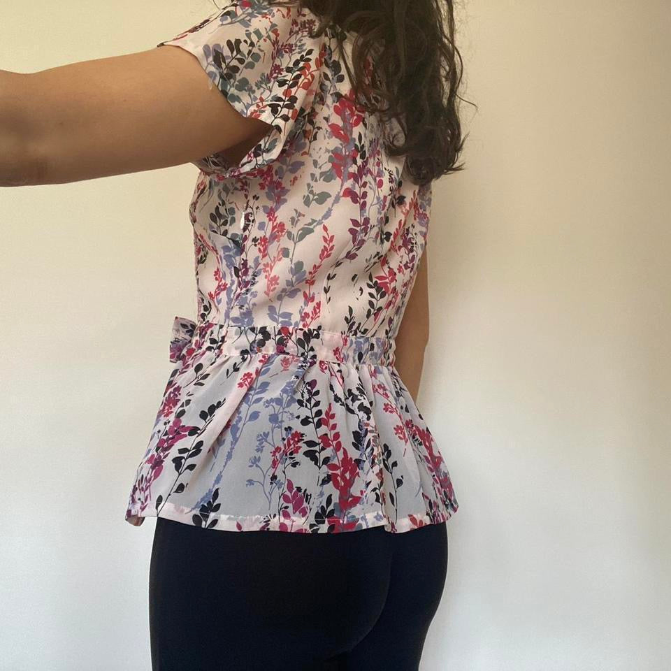 Pink floral top size 12