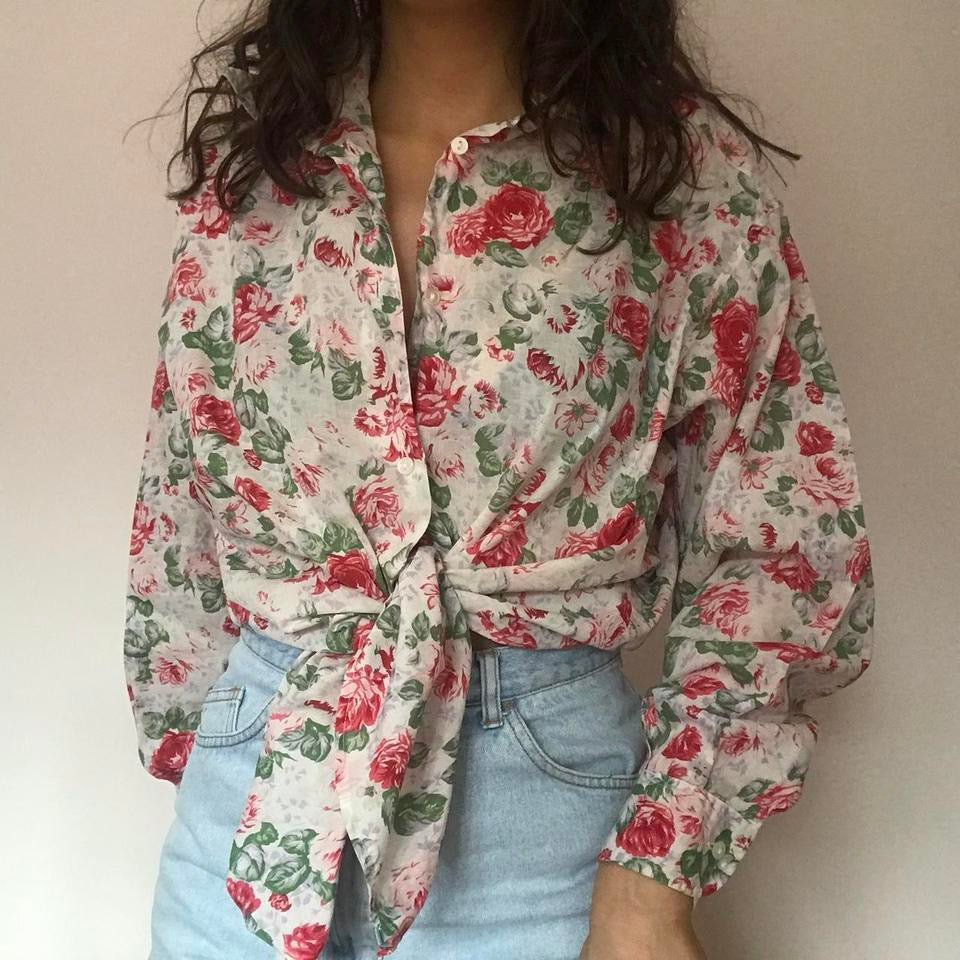 United Colors of Benetton floral shirt medium