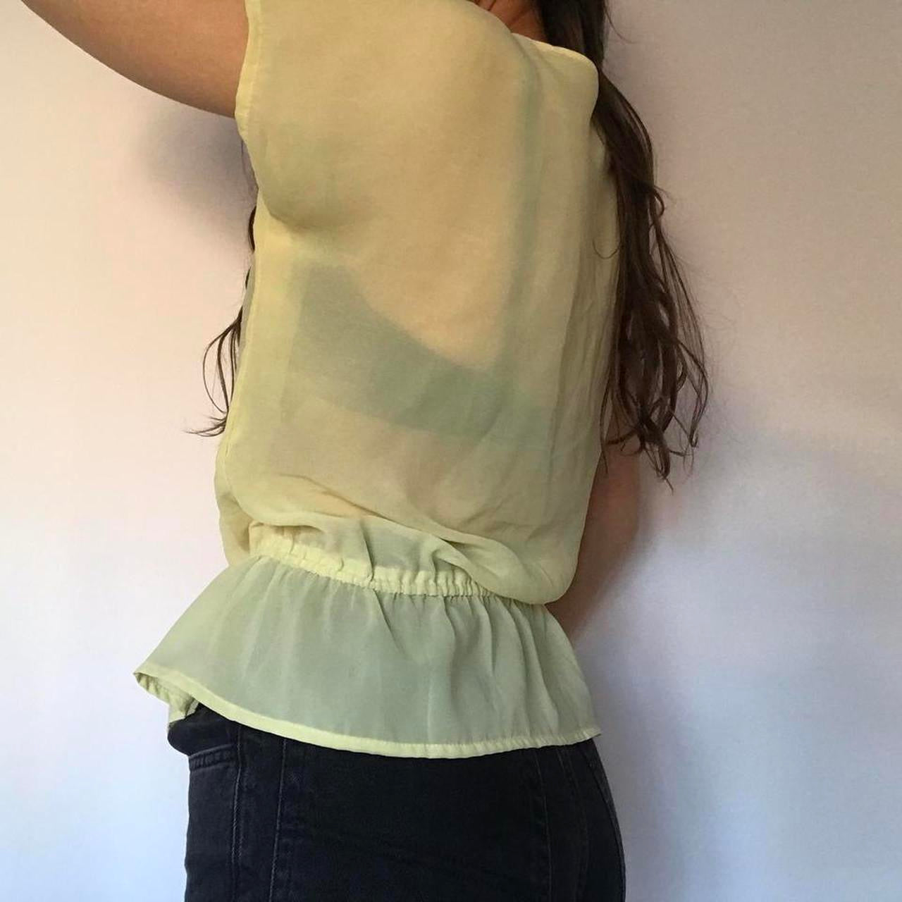Yellow sheer shirt M