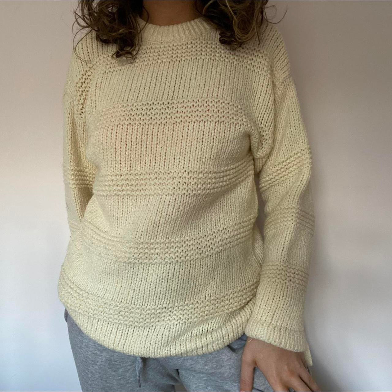 Cream knit jumper S