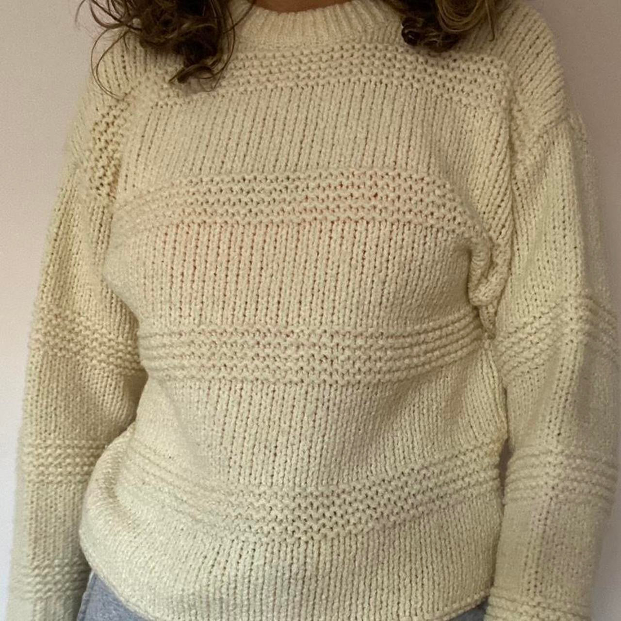 Cream knit jumper S