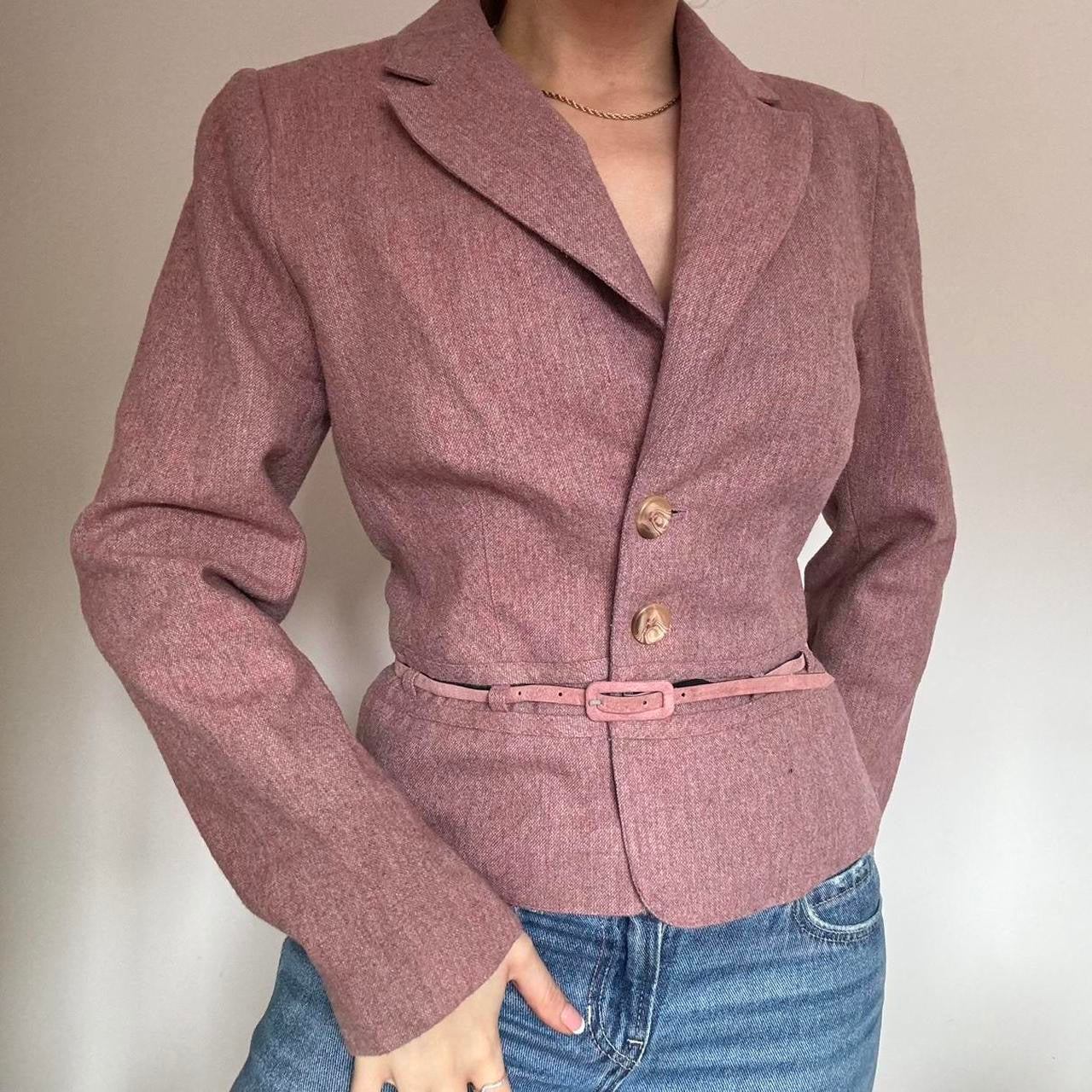 Pink wool blazer small