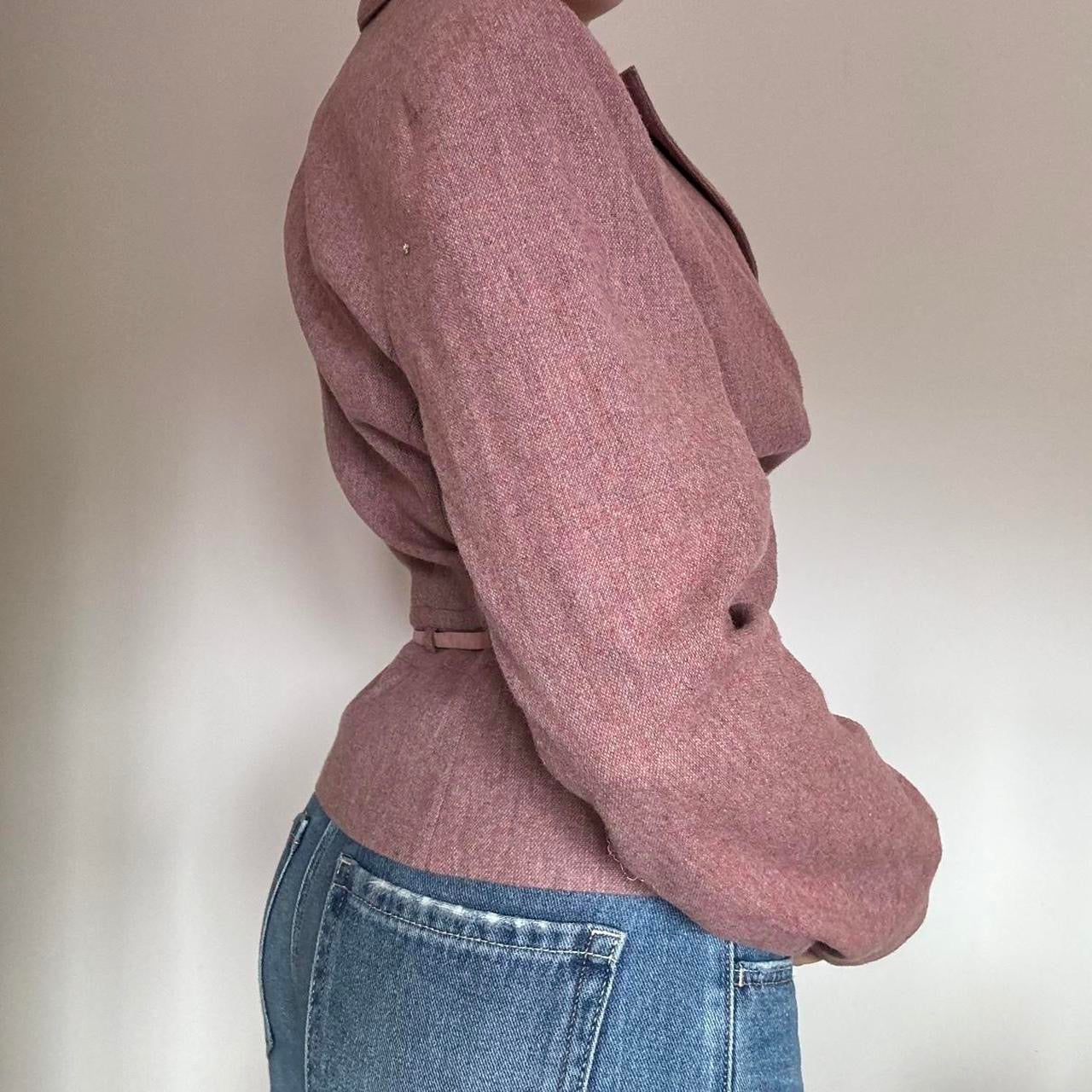 Pink wool blazer small