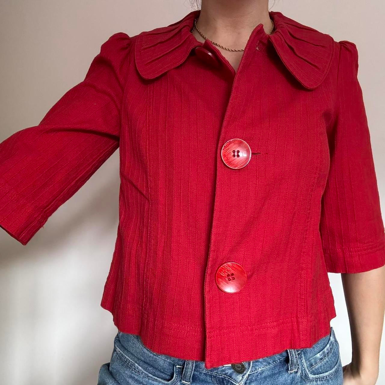 100% cotton red jacket 8