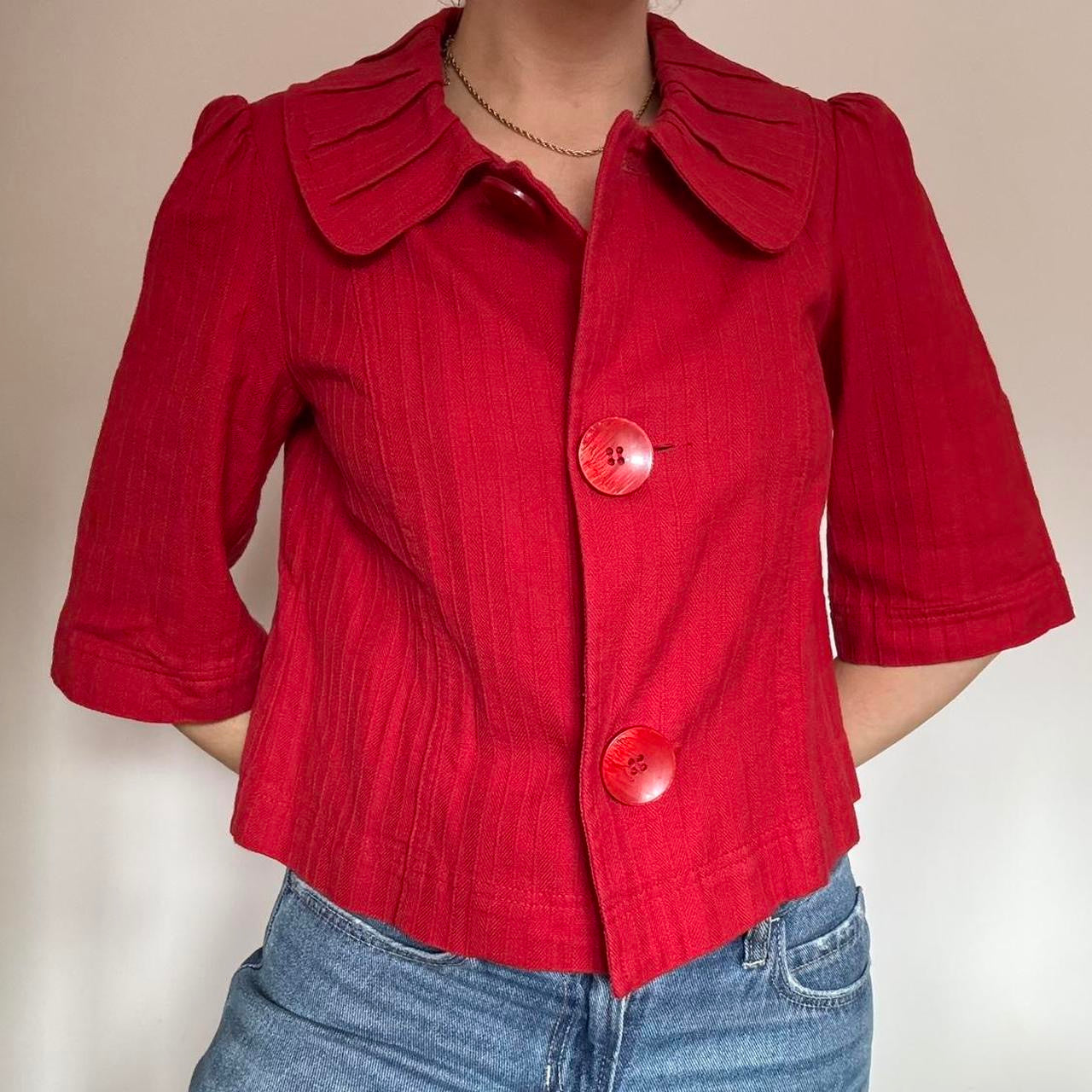100% cotton red jacket 8