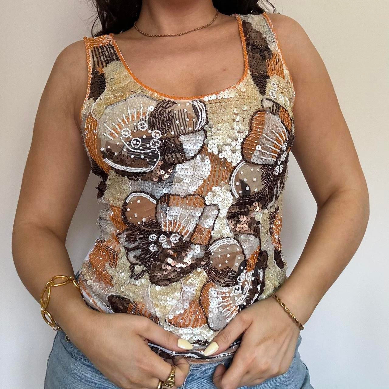 00s sequin top XS