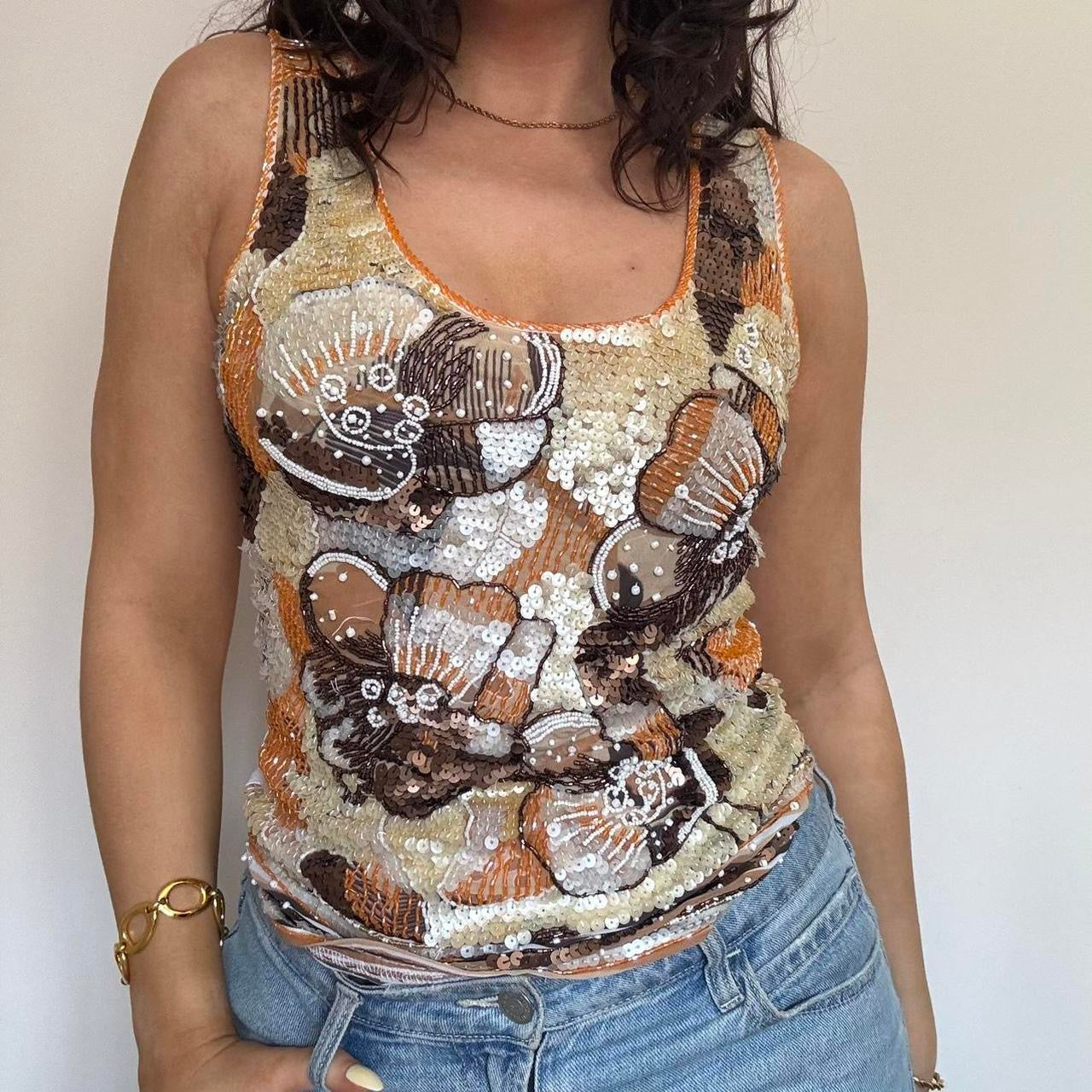 00s sequin top XS
