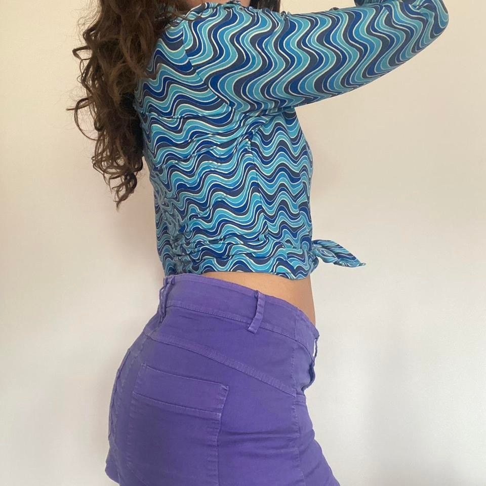 00s blue fitted shirt S/M
