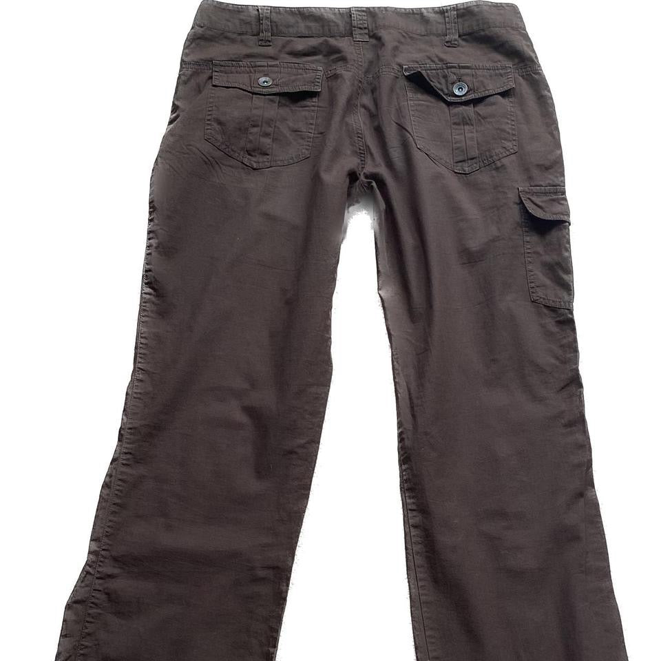 00s brown low waist cargo trousers small