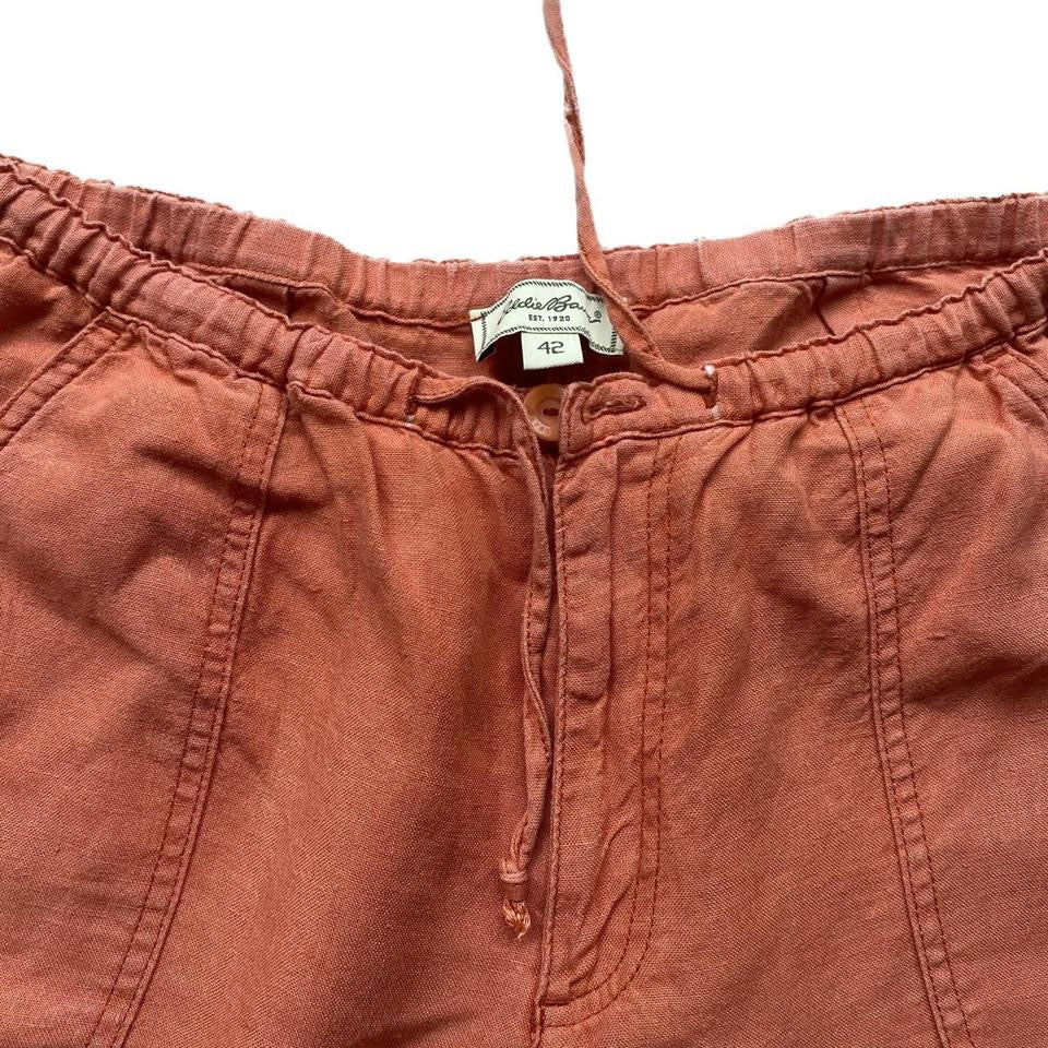 00s 100% linen coral trousers 30”