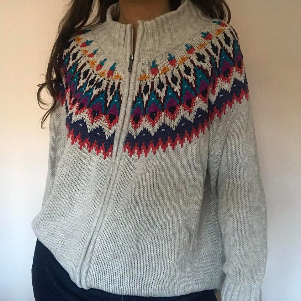 Chaps grey & multicoloured jumper XL