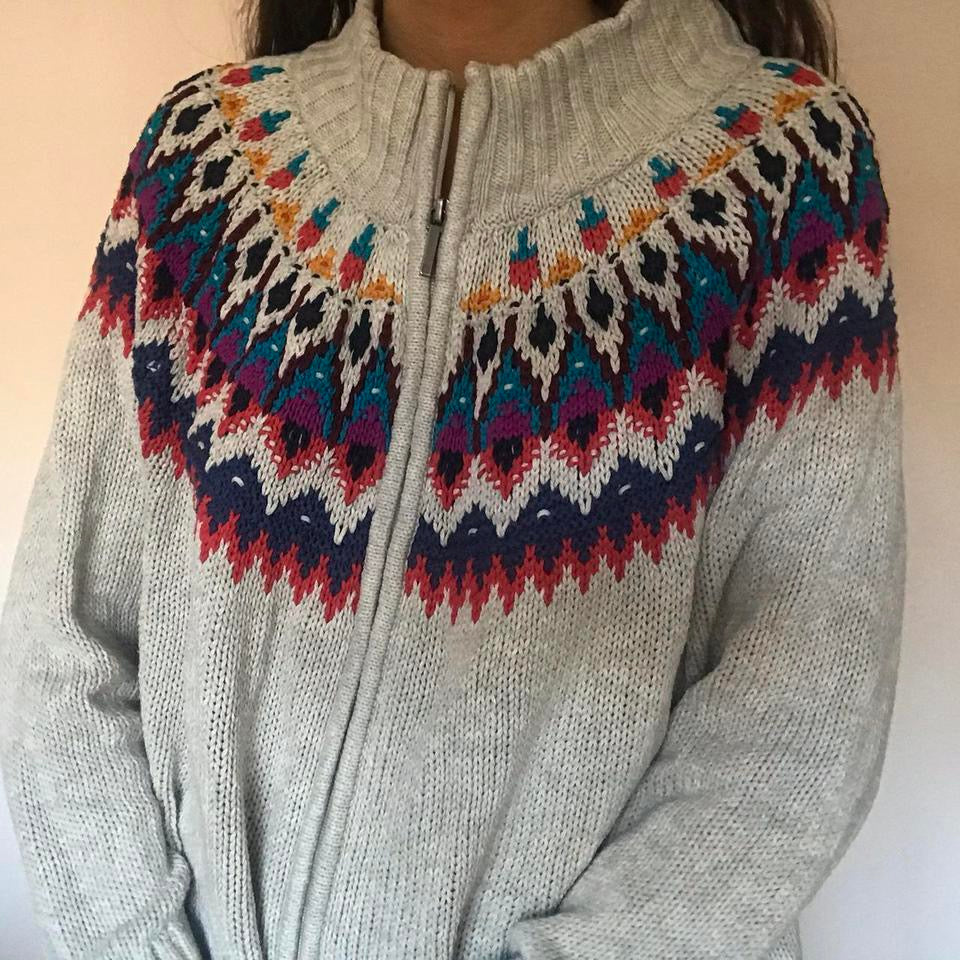 Chaps grey & multicoloured jumper XL