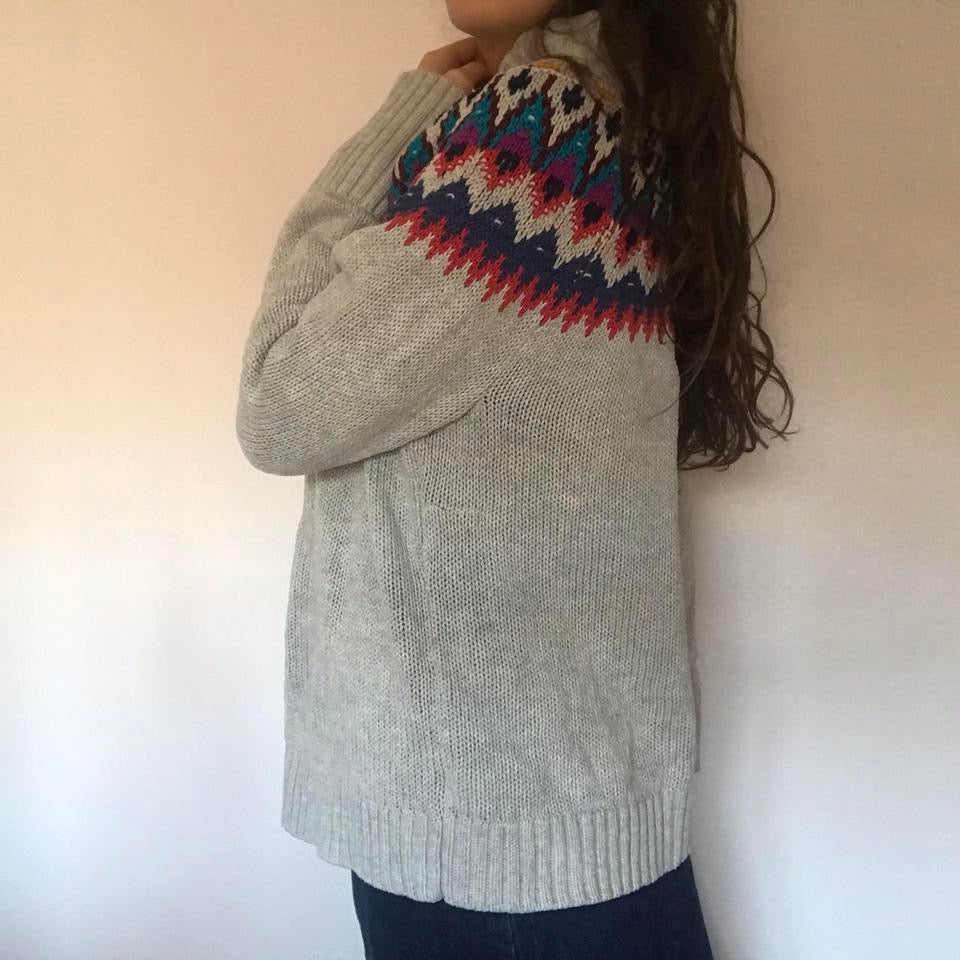 Chaps grey & multicoloured jumper XL