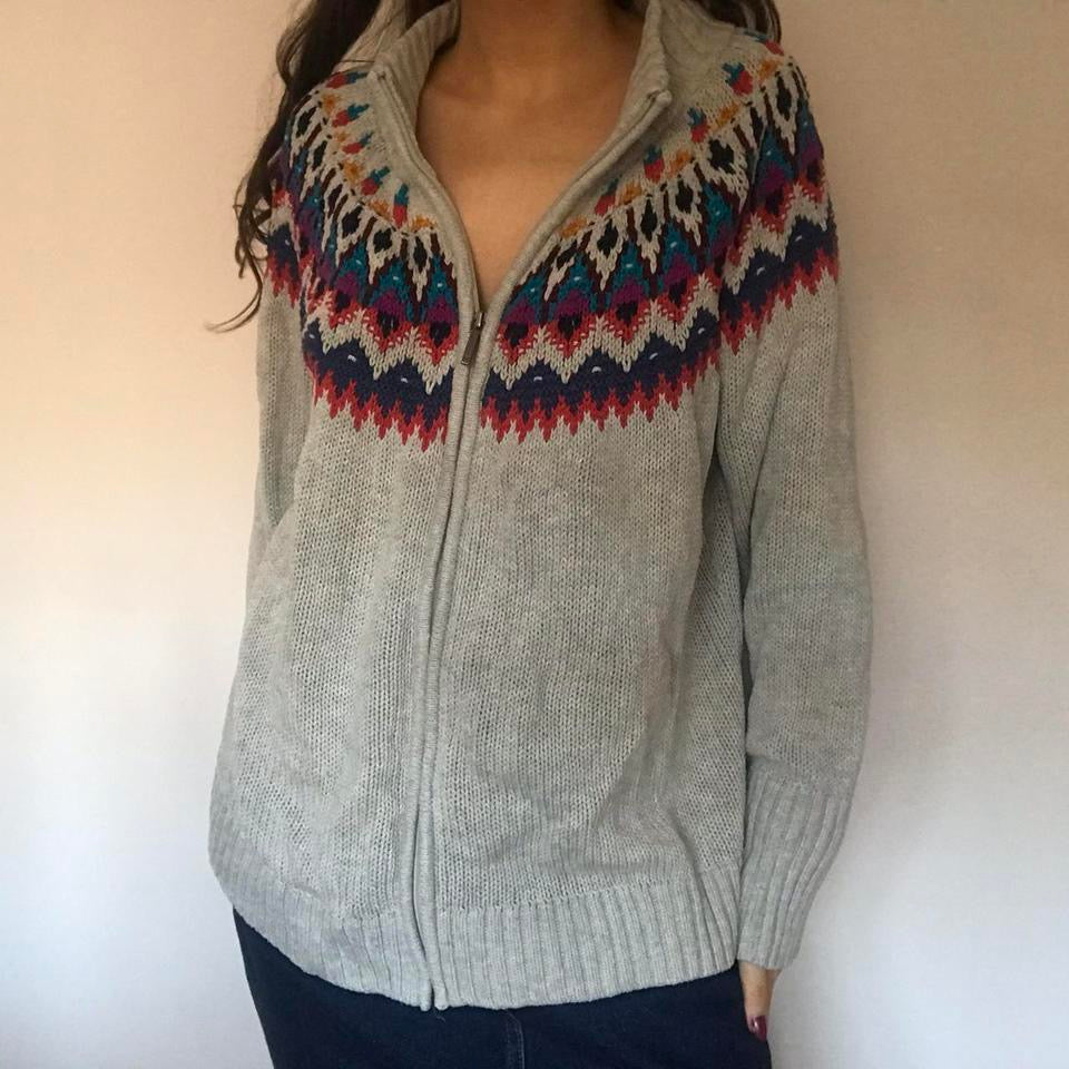 Chaps grey & multicoloured jumper XL