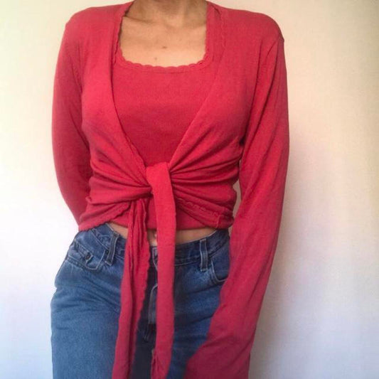 Top & cardigan co-ord medium