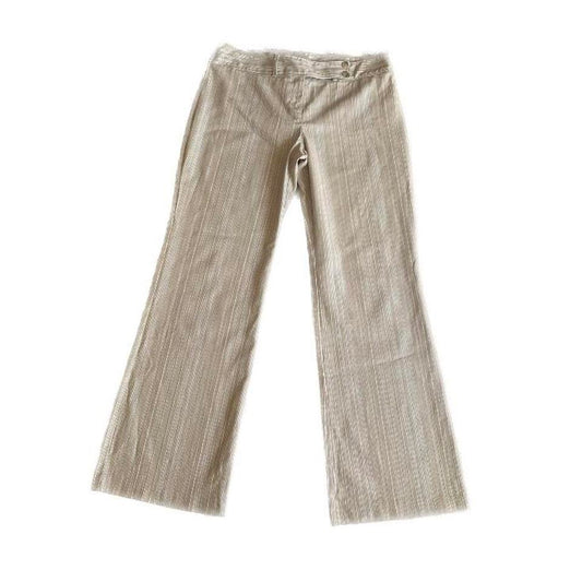 00s tan pinstripe trousers 16