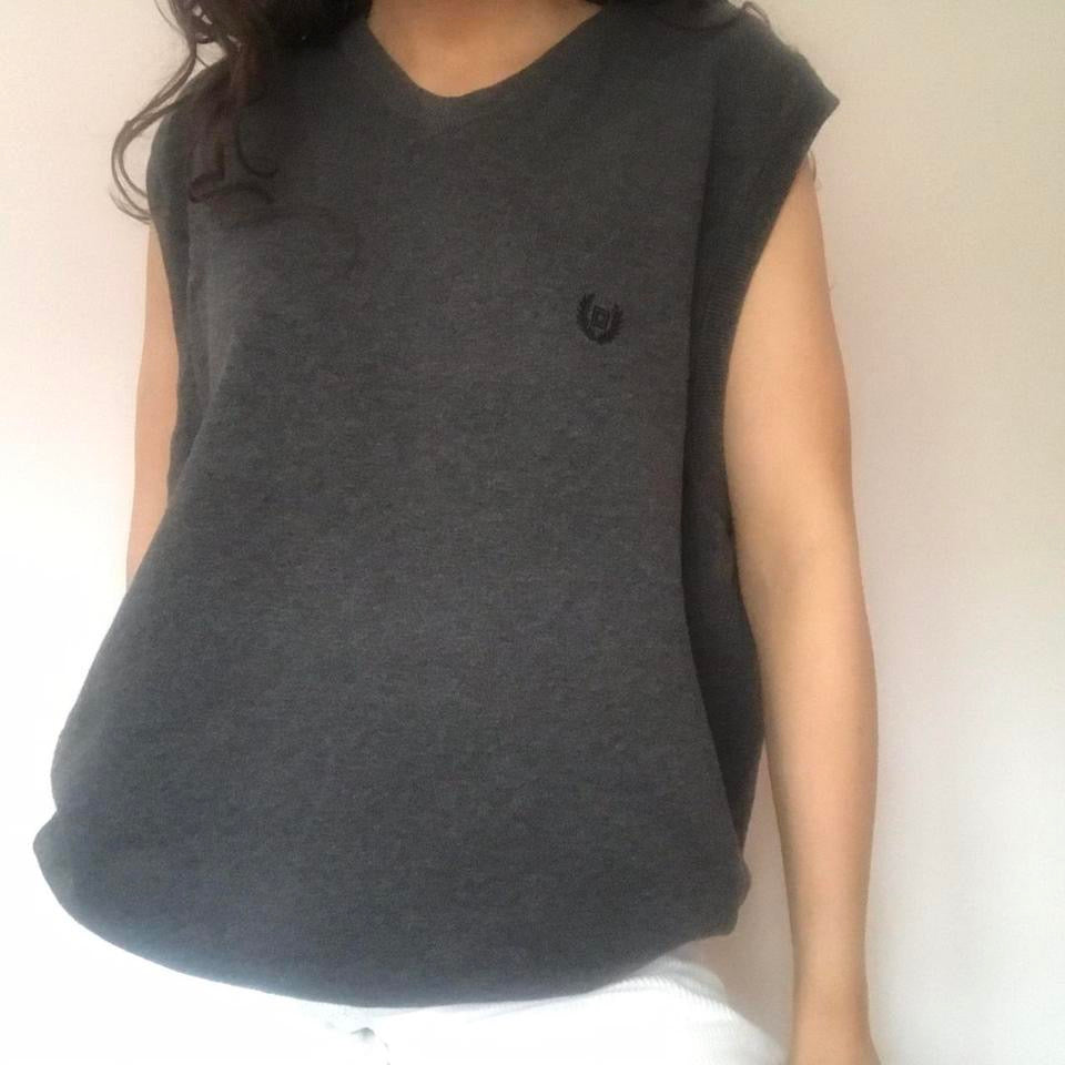Chaps grey sweater vest large