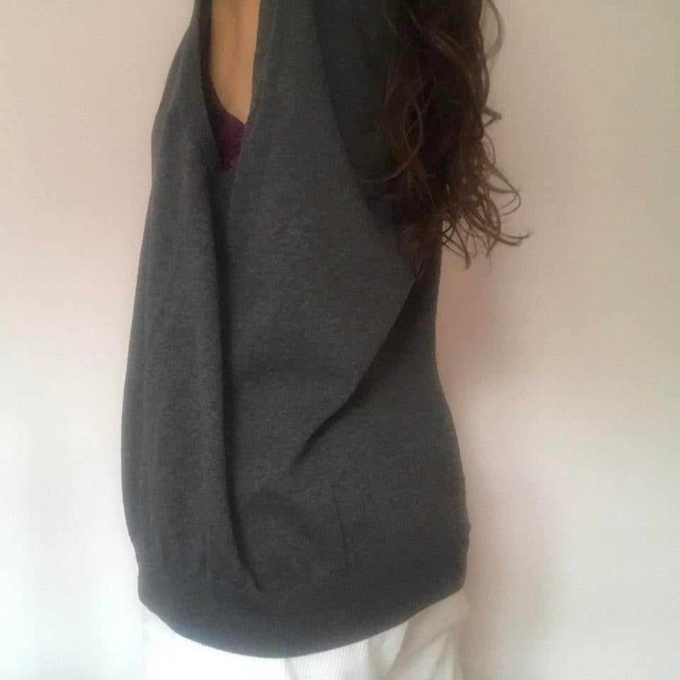 Chaps grey sweater vest large