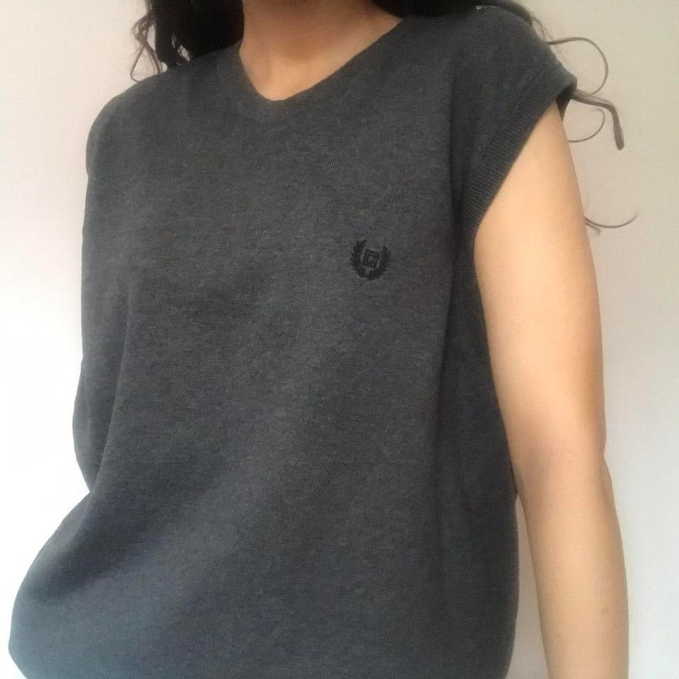 Chaps grey sweater vest large
