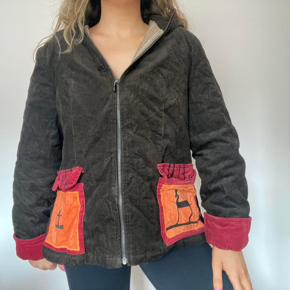 Corduroy alpaca jacket large