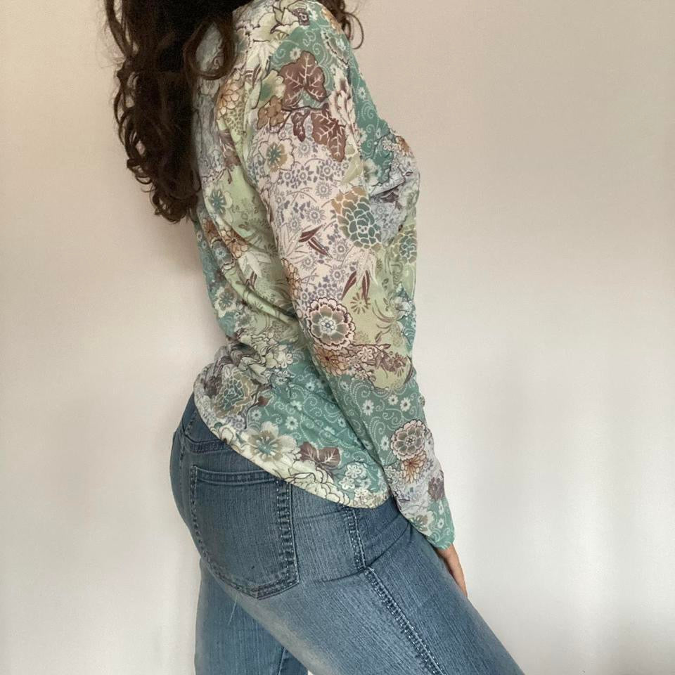 00s floral top medium