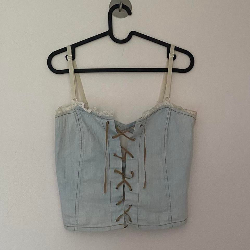 00s denim corset XS/S