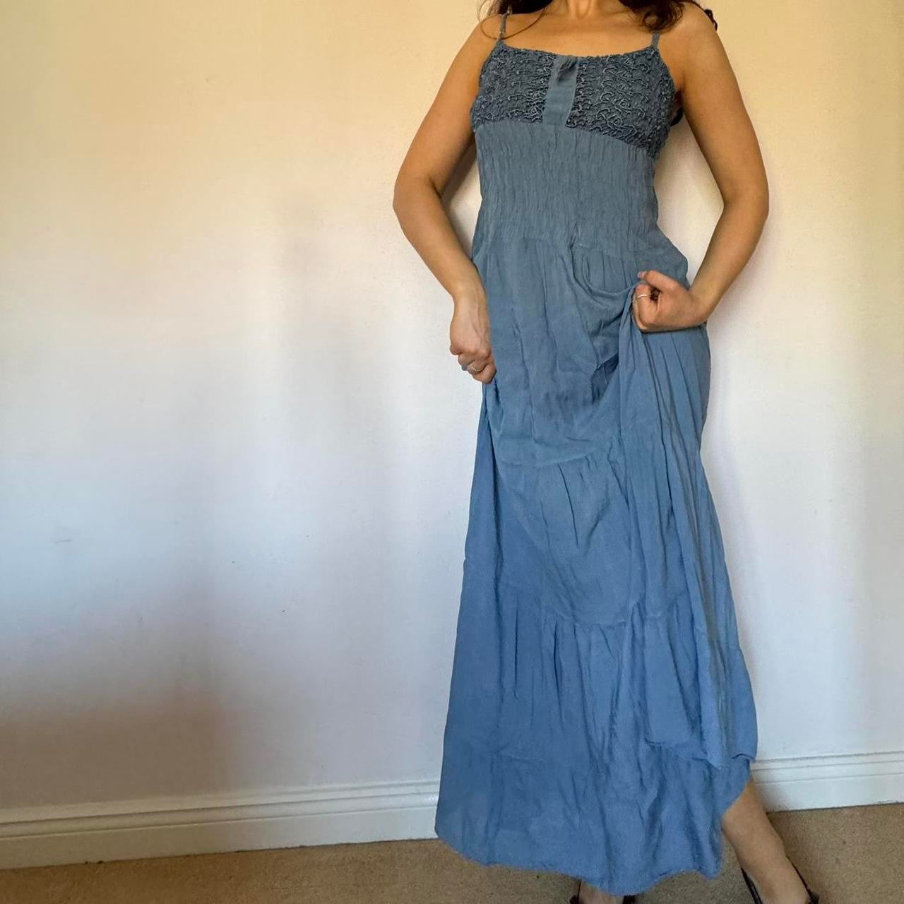 Italian blue maxi dress XS/S