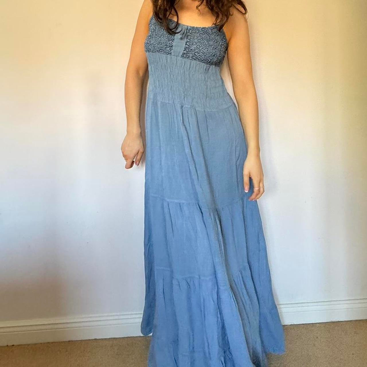 Italian blue maxi dress XS/S