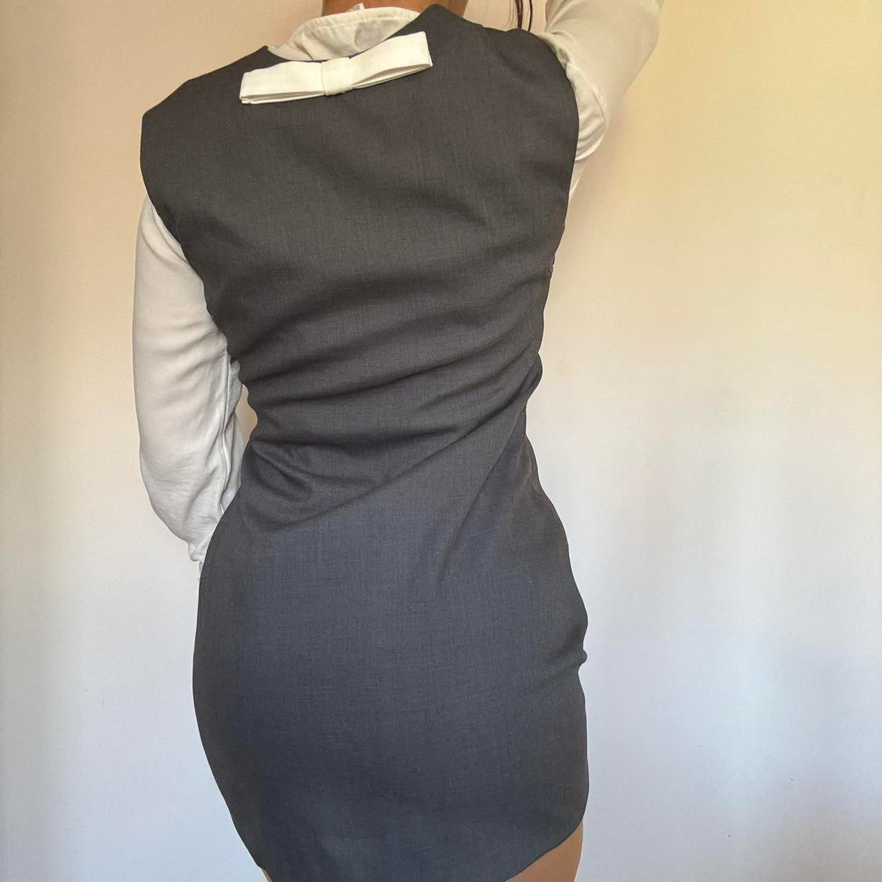 Office siren pinafore dress S