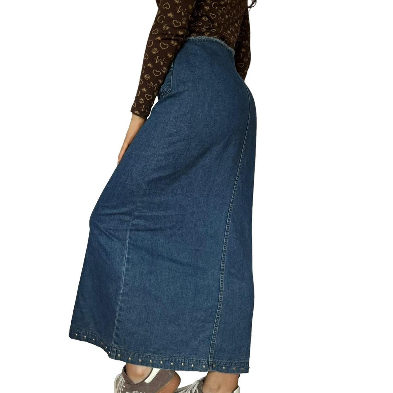 00s denim maxi skirt w34