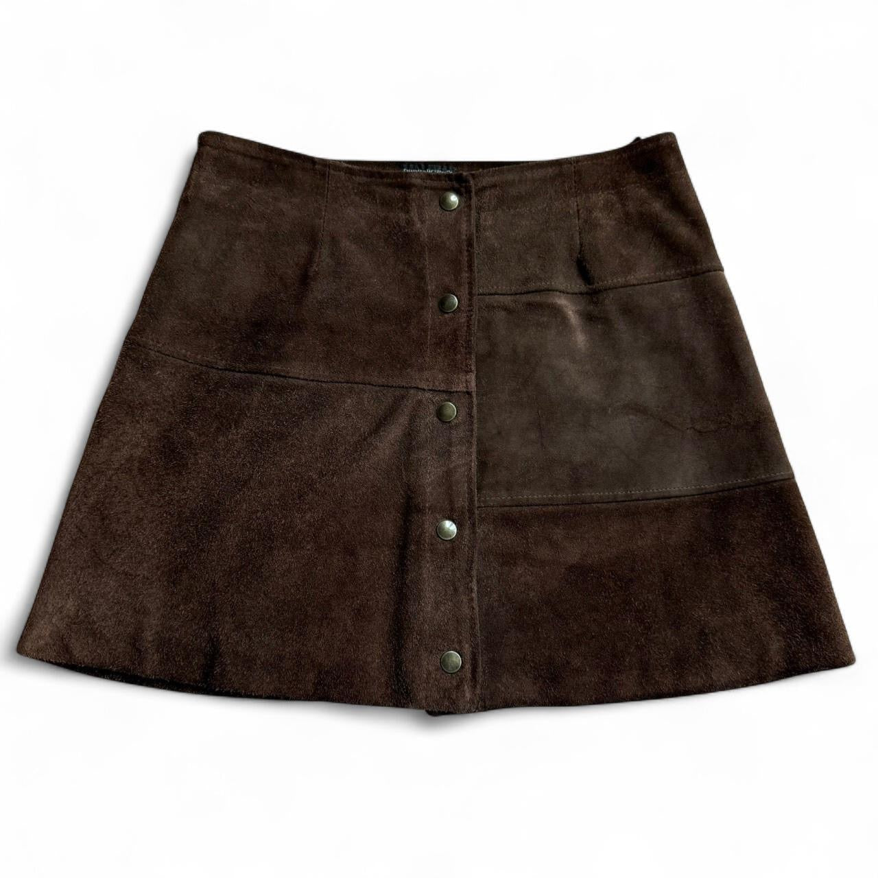 00s brown suede skirt w29