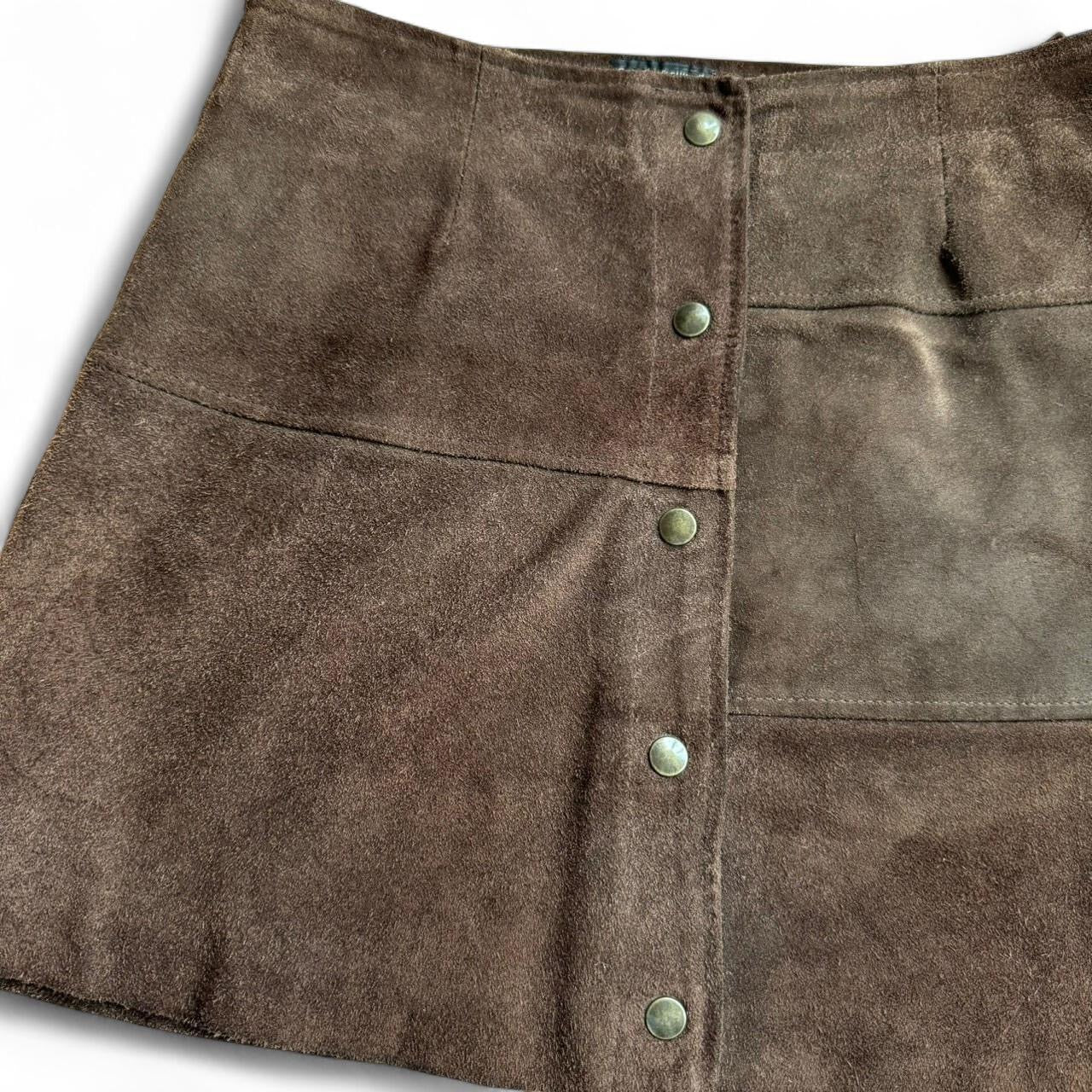 00s brown suede skirt w29