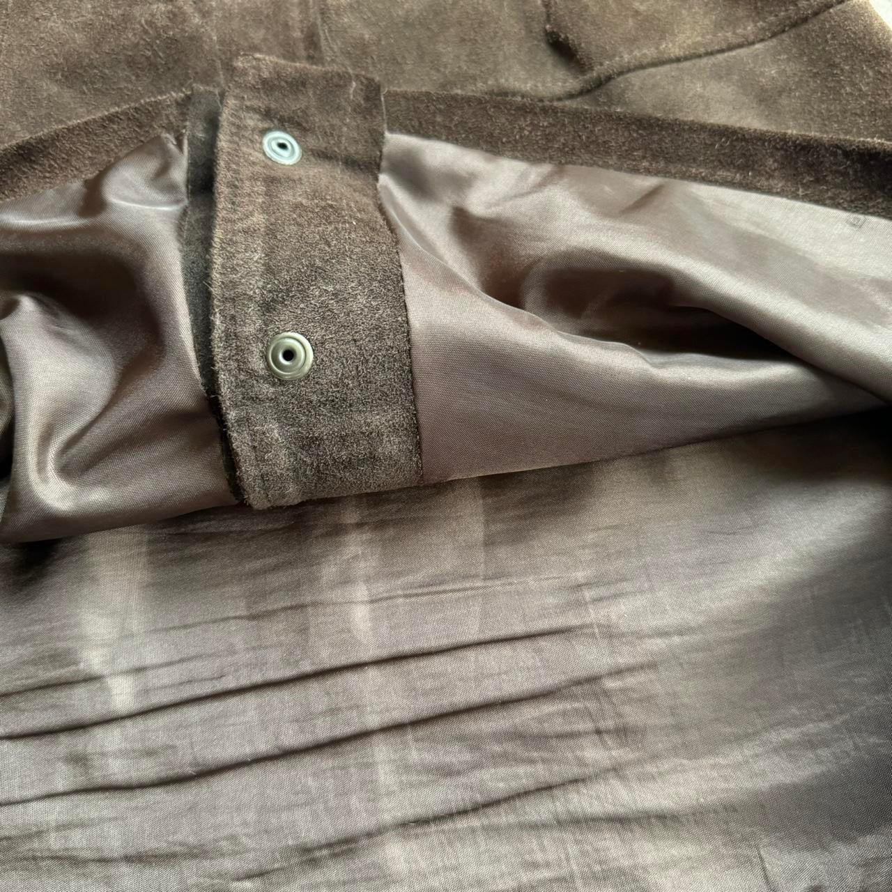 00s brown suede skirt w29