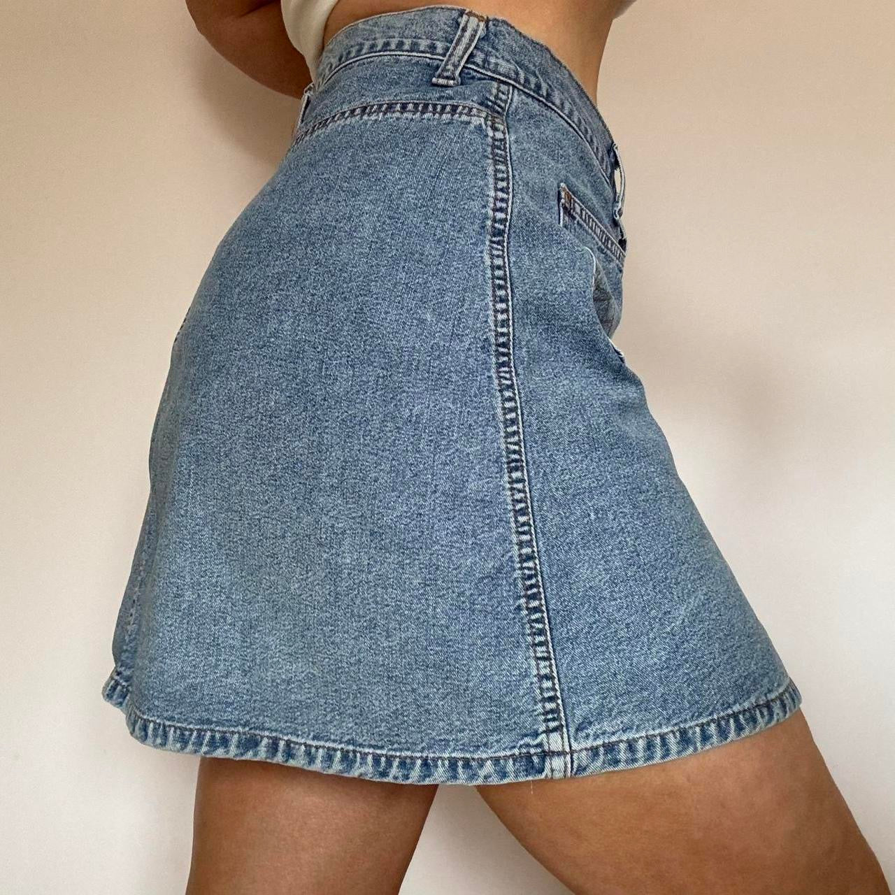 00s denim mini skirt w31