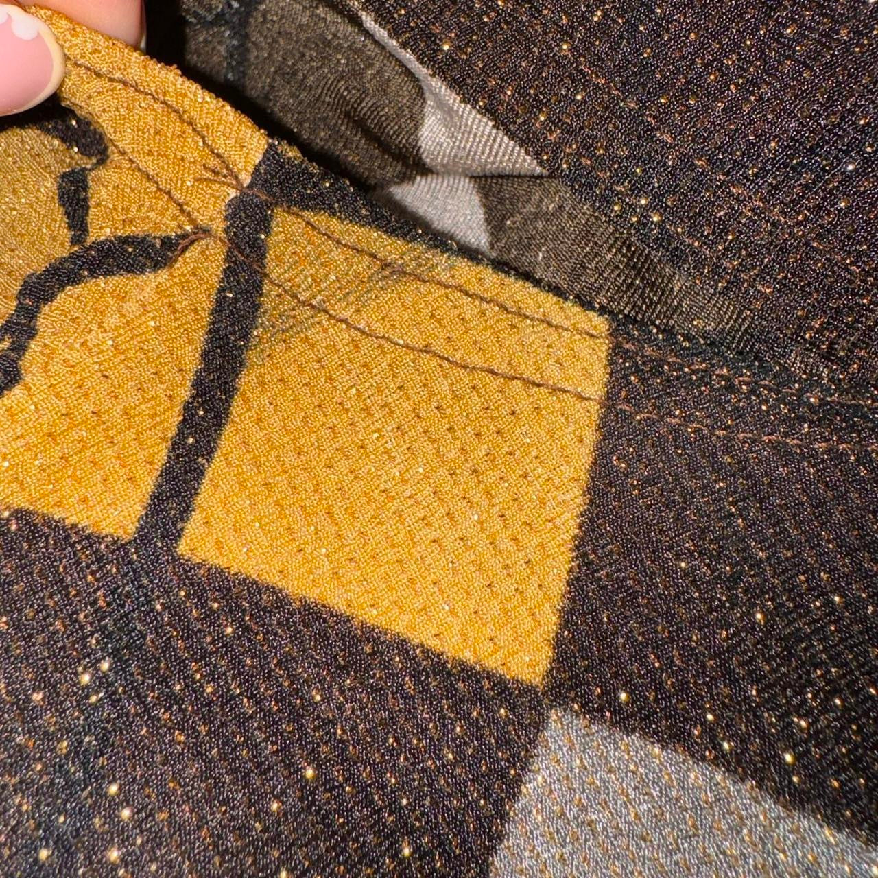 00s argyle glitter crop top XS/S