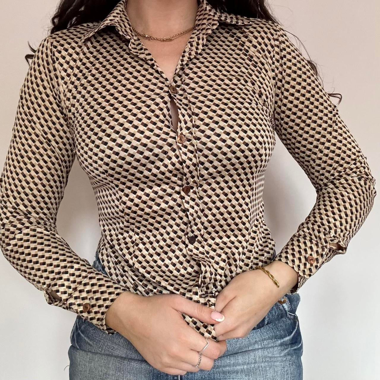00s brown shirt S