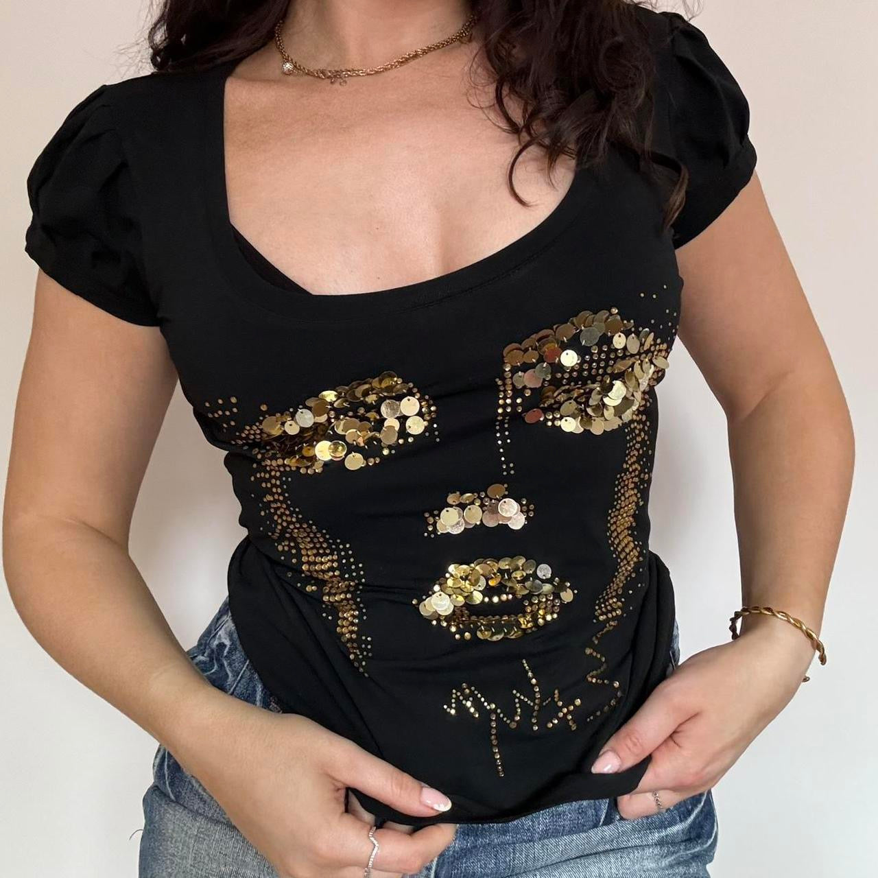 00s face tshirt S/M