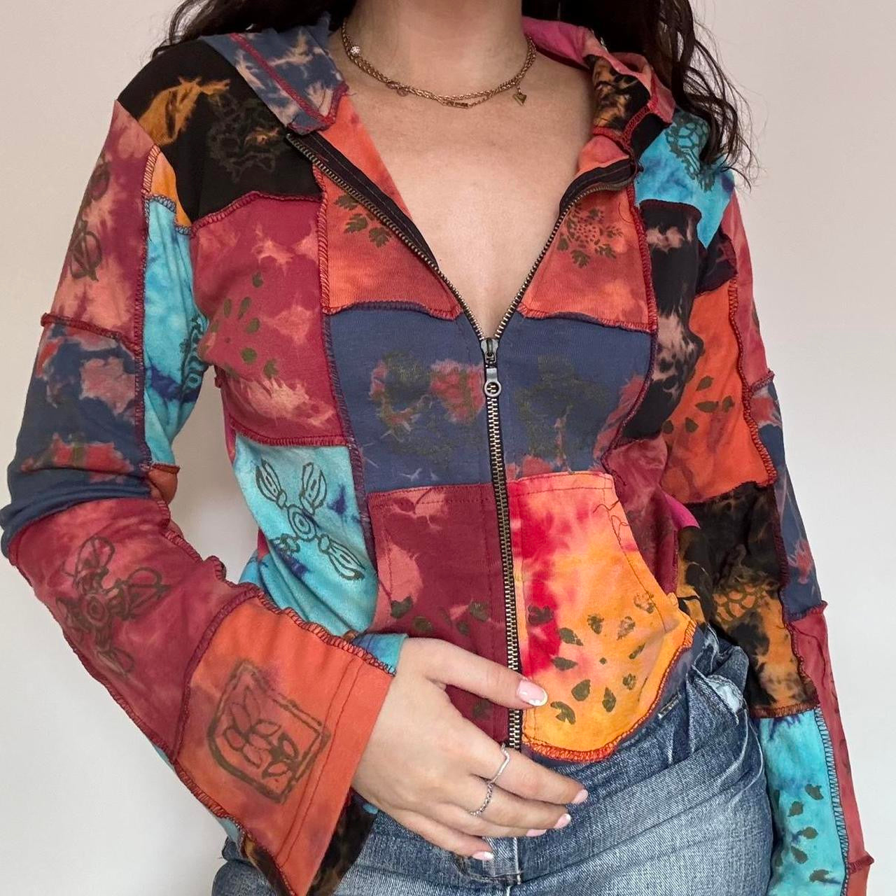 00s patchwork jacket S/M
