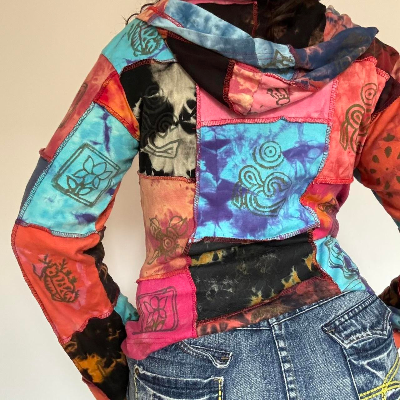 00s patchwork jacket S/M