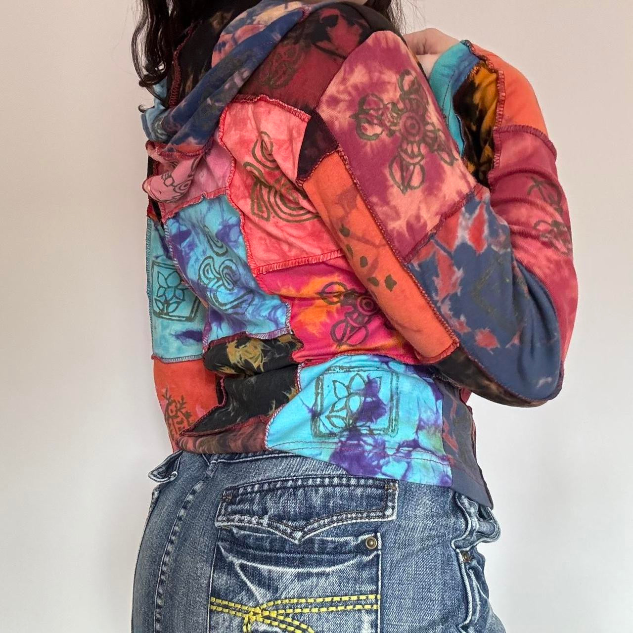 00s patchwork jacket S/M