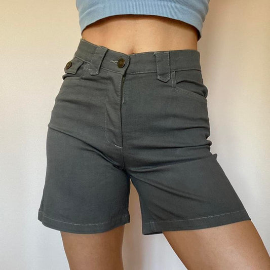 Blue/grey high waisted shorts w29”