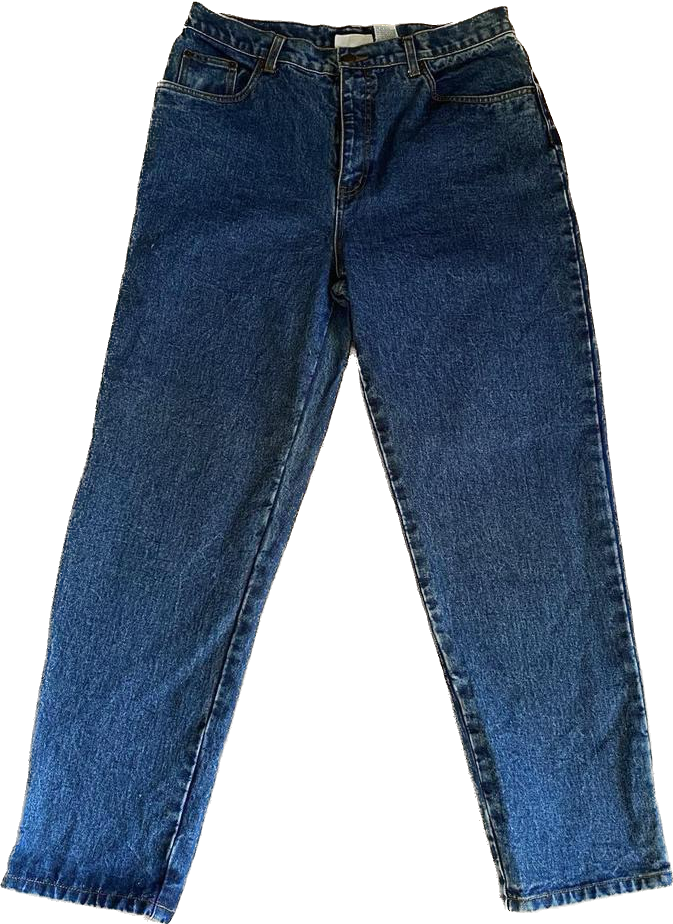 100% cotton 90s blue high waisted denim jeans w33”