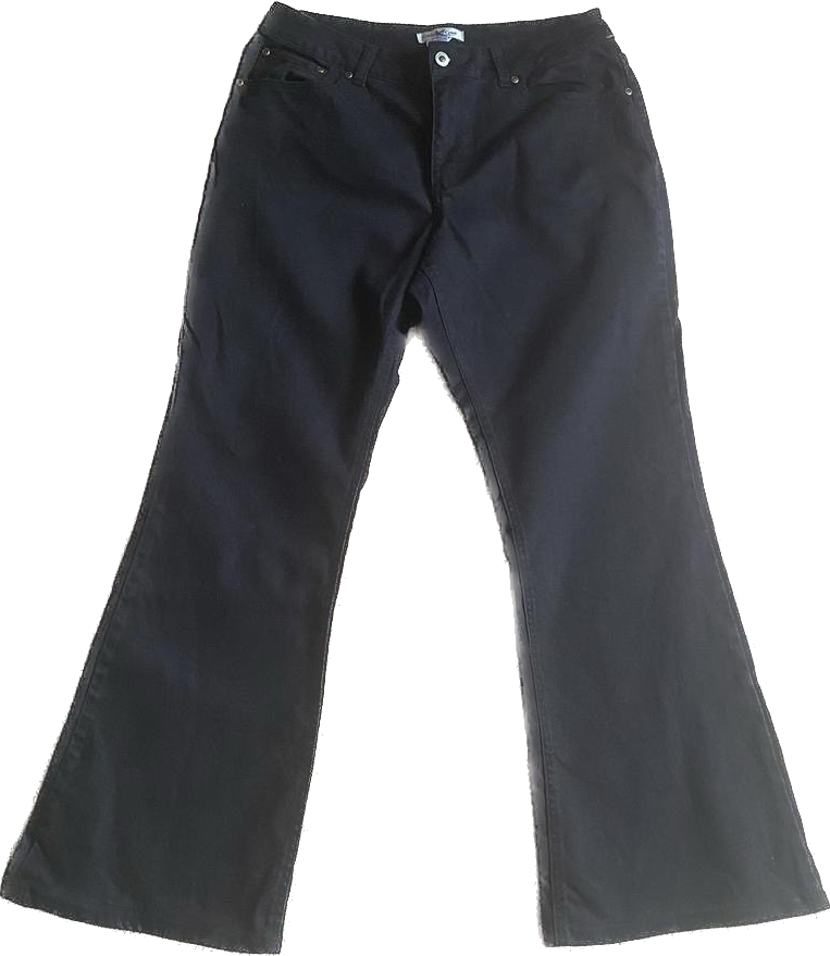 Black high waisted bootcut jeans w35”